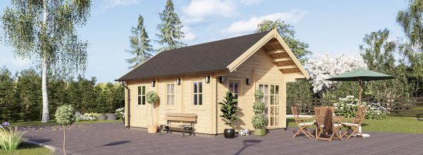 Log Cabin With Loft SCOOT S (34+34 mm), 4.5x6 m (15'x20'), 27 m² + 9 m²