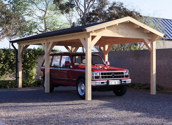 Single Wooden Carport CLASSIC, 3x6 m (10'x20'), 18 m² avp.ui.product_images.thumbnail 1
