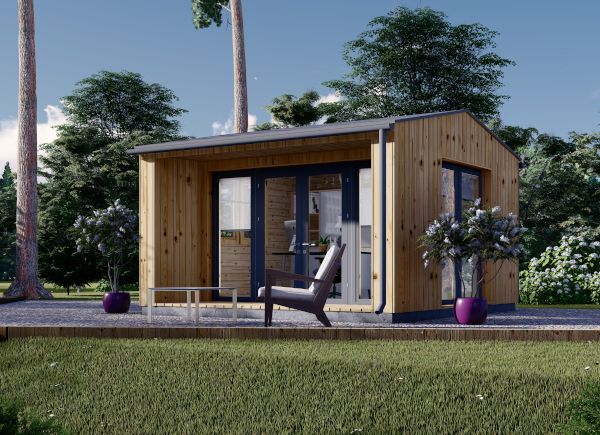 Garden Office Room TINA (Insulated, 34 + Cladding), 4x4 m (13'x13'), 12 m² avp.ui.product_images.thumbnail 1