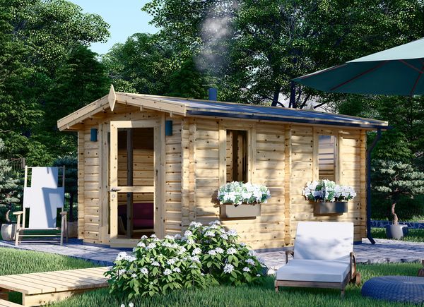 Outdoor Sauna ELDA (44 mm), 3x4 m, 12 m² avp.ui.product_images.thumbnail 1