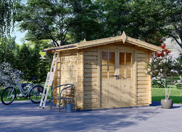 Log Cabin Shed MINI (28 mm), 3x2 m (10'x7'), 6 m² avp.ui.product_images.thumbnail 1
