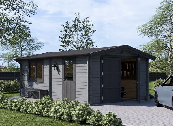 Single Wooden Garage CLASSIC (34 mm), 4x6 m (13'x20'), 24 m² avp.ui.product_images.thumbnail 1