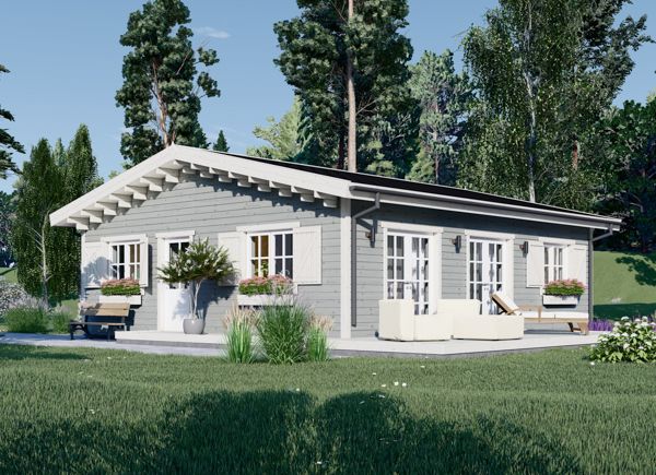 Granny Annexe ALICE S (44 mm + Cladding), 10.2x6.2 m (34'x20'), 63 m² avp.ui.product_images.thumbnail 1