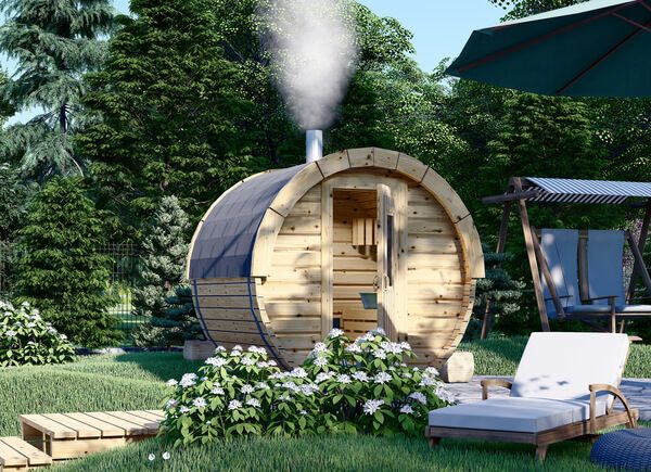 Outdoor Barrel Sauna HELGA 17 (46 mm), 1.7 m, ⌀ 1.97 m avp.ui.product_images.thumbnail 1