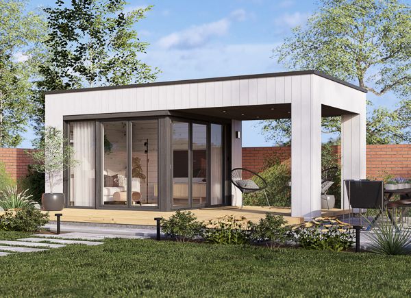 Garden room INES with terrace (Insulated, 34 + cladding), 6x3 m (20'x10'), 18 m² avp.ui.product_images.thumbnail 1