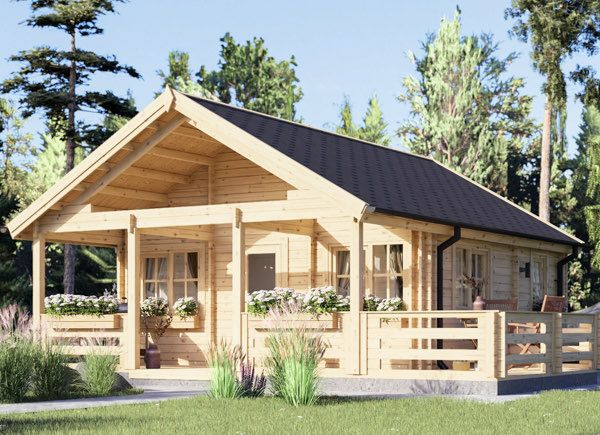 Log Cabin ANGERS S (34+34 mm), 36 m² + 19 m² Terrace avp.ui.product_images.thumbnail 1