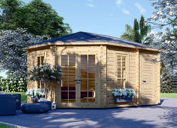 Garden Log Cabin KIM (34 mm), 5x3 m (16'x10'), 15 m² avp.ui.product_images.thumbnail 1