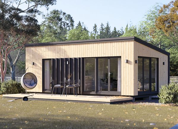 Granny Annexe DIANA Modern FM (Insulated, 34 mm + Cladding), 7.5x4.2 m (25'x14'), 26 m² avp.ui.product_images.thumbnail 1