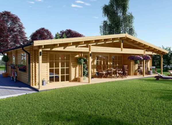 Log Cabin House RIVIERA (66 mm), 100 m² + 20 m² Terrace avp.ui.product_images.thumbnail 1