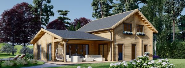Log Cabin House DARLA (44+44 mm)