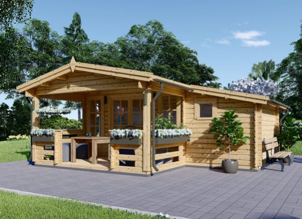 Log Cabin ISLA (66 mm), 6x5 m (20'x16'), 18 m² + 7 m² Terrace avp.ui.product_images.thumbnail 1