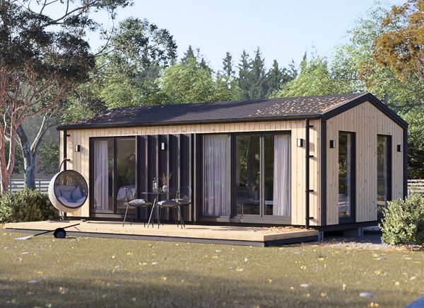Granny Annexe DIANA Modern M (Insulated, 34 mm + Cladding), 7.5x4.2 m (25'x14'), 26 m² avp.ui.product_images.thumbnail 1