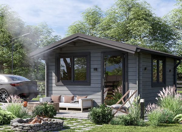 Garden Log Cabin DREUX (44 mm), 4x4 m (13'x13'), 16 m² avp.ui.product_images.thumbnail 1