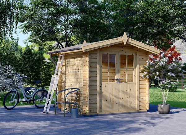 Log Cabin Shed NANO (28 mm), 2.5x2 m (8'x7'), 5 m² avp.ui.product_images.thumbnail 1
