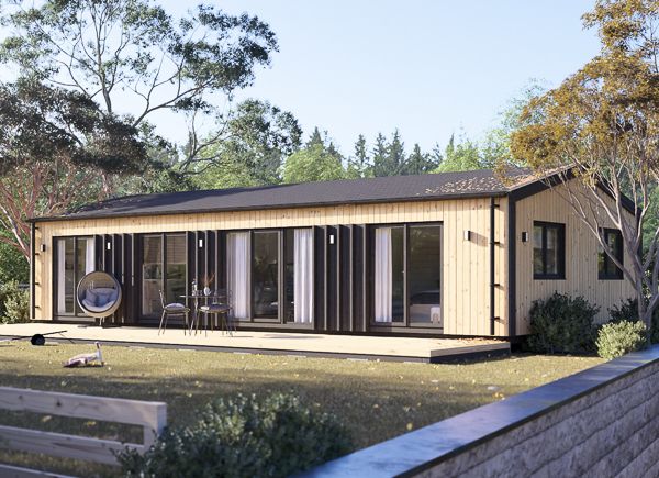 Granny Annexe NICOLE M (44 mm + Cladding + Insulation), 12.7x6.2 m (42'x20'), 68 m² avp.ui.product_images.thumbnail 1