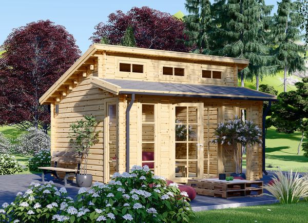Garden Log Cabin ALABAMA (34 mm), 4.5x4.5 m (15'x15'), 20 m² avp.ui.product_images.thumbnail 1