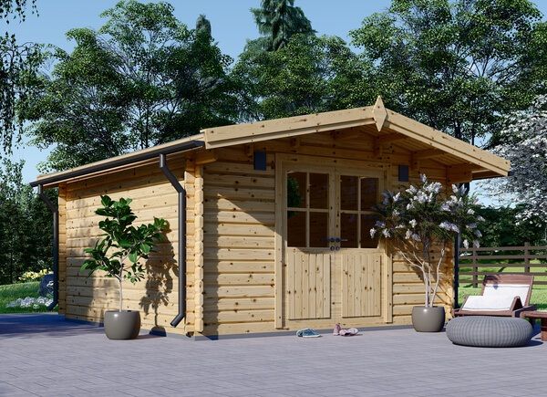 Garden Log Cabin PALMA (34 mm), 4x4 m (13'x13'), 16 m² avp.ui.product_images.thumbnail 1