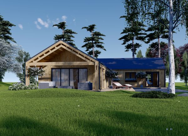 Log Cabin House TESSA (Insulated, 44 mm + Cladding), 130 m² avp.ui.product_images.thumbnail 1