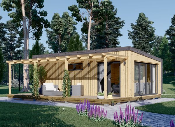Granny Annexe DIANA Modern FM (Insulated, 34 mm + Cladding), 7.5x4.2 m (25'x14'), 26 m² avp.ui.product_images.thumbnail 1