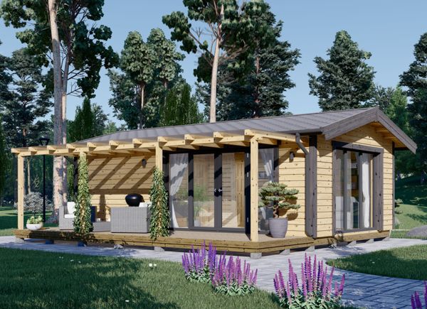 Granny Annexe DIANA Classic M (Insulated, 34 mm + Cladding), 7.5x4.2 m (25'x14'), 26 m² avp.ui.product_images.thumbnail 1