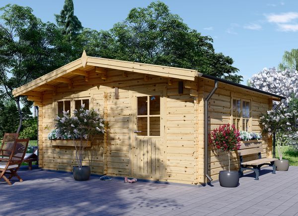 Log Cabin DREUX (44 mm), 6x6 m (20'x20'), 36 m² avp.ui.product_images.thumbnail 1
