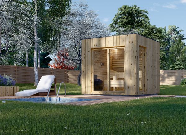 Outdoor Sauna DELLA (34 mm + Cladding), 2,6 x 2,6 m, 5 m² avp.ui.product_images.thumbnail 1