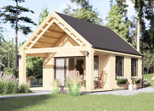 Log Cabin AGATA S With Loft (34 mm + Cladding), 39 m² avp.ui.product_images.thumbnail 1