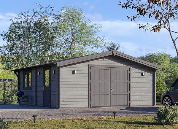 Single Wooden Garage CLASSIC (44 mm), 6x6 m (20'x20'), 36 m² avp.ui.product_images.thumbnail 1