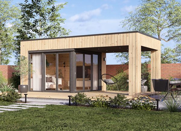 Garden room INES with terrace (34 mm + cladding), 6x3 m (20'x10'), 18 m² avp.ui.product_images.thumbnail 1