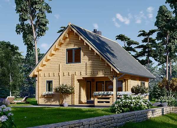 Log Cabin House DORIS (44+44 mm), 80 m² avp.ui.product_images.thumbnail 1