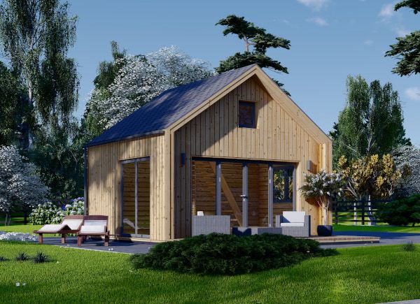 Log Cabin SARA With Loft (34 mm + Cladding), 20 m² avp.ui.product_images.thumbnail 1