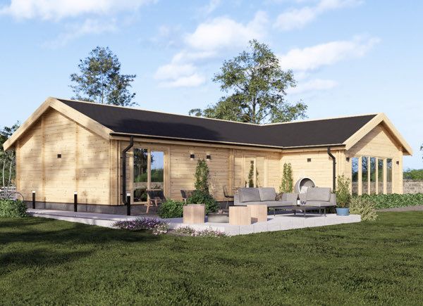 Log Cabin House VALENTINA S (44+44 mm), 118 m² avp.ui.product_images.thumbnail 1