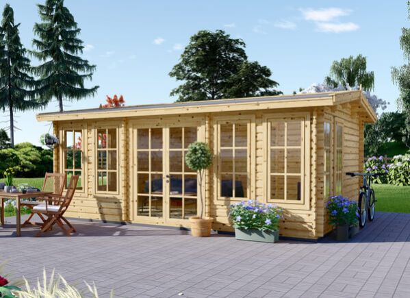 Garden Office Shed DEVON (34+34 mm + Insulation), 6x4 m (20'x13'), 24 m² avp.ui.product_images.thumbnail 1