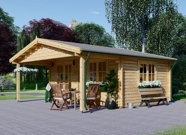 Log Cabin CAMILA (44 mm), 6x6 m (20'x20'), 36 m² avp.ui.product_images.thumbnail 1