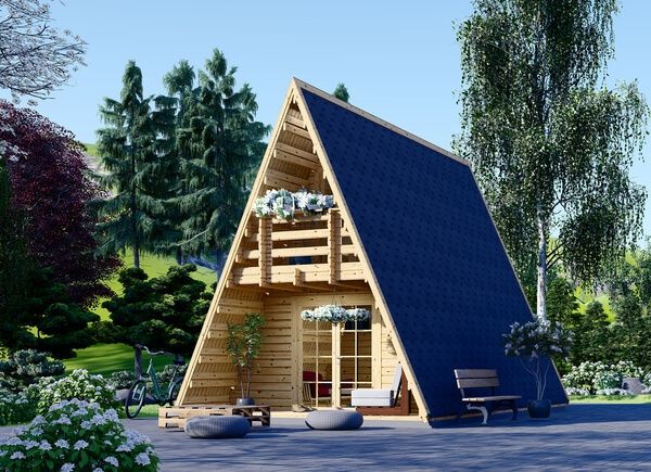 Log Cabin TIPI (44 mm), 4.5x7 m (15'x23'), 23 m² + 14 m² Loft avp.ui.product_images.thumbnail 1