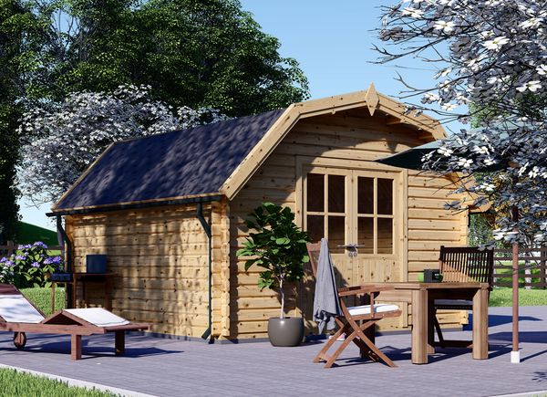 Garden Log Cabin ORLANDO (34 mm), 4x4 m (13'x13'), 16 m² avp.ui.product_images.thumbnail 1
