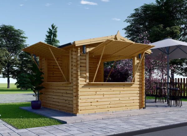 Wooden Kiosk (28 mm), 4x4 m (13'x13'), 16 m² avp.ui.product_images.thumbnail 1
