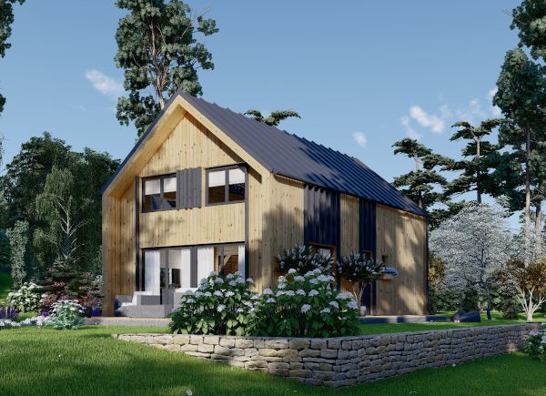 Log Cabin House ASTRID (44 mm + Cladding), 120 m² avp.ui.product_images.thumbnail 1