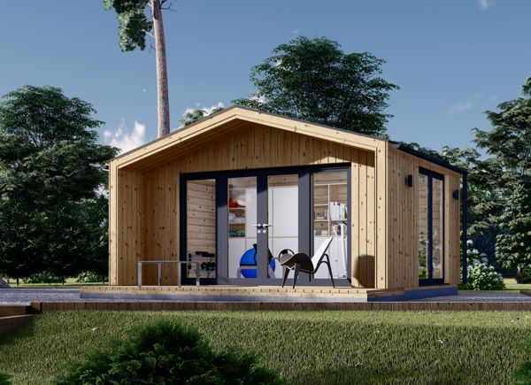Garden Log Cabin PIA (Insulated, 34 mm + Cladding), 5x3 m (16'x10'), 15 m² avp.ui.product_images.thumbnail 1