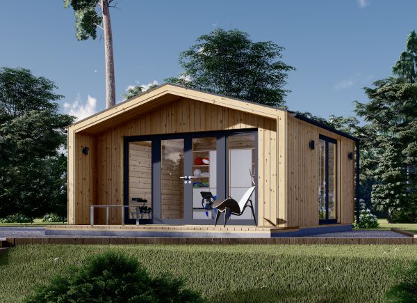 Garden Log Cabin PIA (Insulated, 34 mm + Cladding), 5x4 m (16'x13'), 20 m² avp.ui.product_images.thumbnail 1