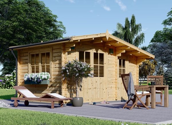 Garden Log Cabin BENINGTON (34 mm), 4.5x3 m (15'x10'), 13 m² avp.ui.product_images.thumbnail 1