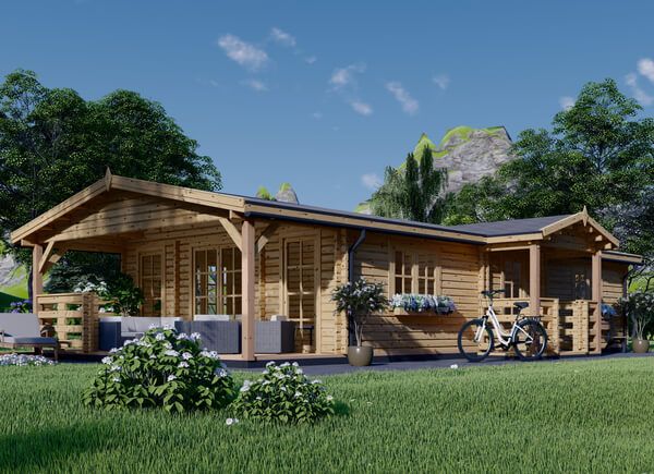 Log Cabin House DONNA (44 mm), 63 m² With 11.5 m² Terrace avp.ui.product_images.thumbnail 1