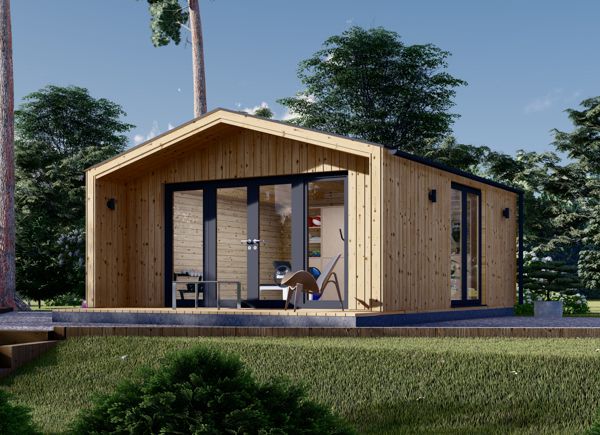 Garden Log Cabin PIA (34 mm + Cladding), 5x5 m (16'x16'), 25 m² avp.ui.product_images.thumbnail 1
