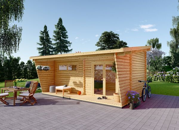 Garden Log Cabin HORTA (44 mm), 6x3 m (13'x13'), 18 m² avp.ui.product_images.thumbnail 1