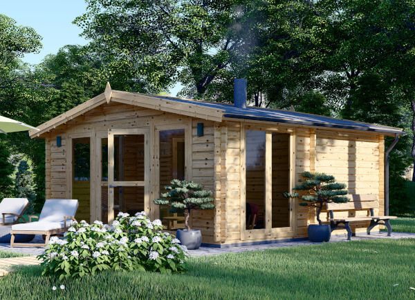Outdoor Sauna ELDA (44 mm), 5x5 m, 25 m² (4 Rooms) avp.ui.product_images.thumbnail 1