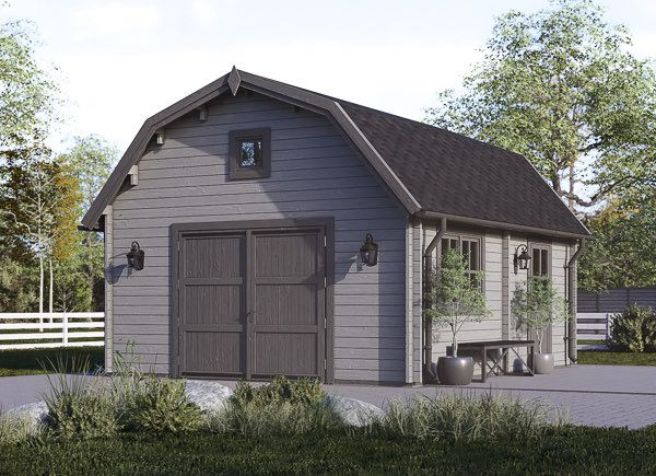 Single Wooden Garage MISSISSIPPI (44 mm), 5x6 m (16'x20'), 30 m² avp.ui.product_images.thumbnail 1
