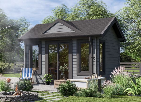 Garden Log Cabin CLOCKHOUSE (44 mm), 4x3 m (13'x10'), 12 m² avp.ui.product_images.thumbnail 1