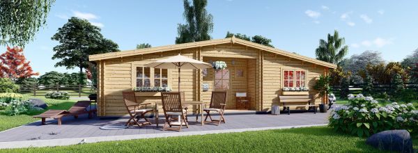 Residential Log Cabin FILL (44+44 mm + Insulation), 60 m²