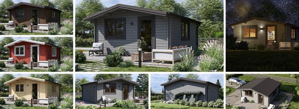 Log Cabin DREUX (34 mm), 5x5 m (16'x16'), 25 m² — Quick Garden