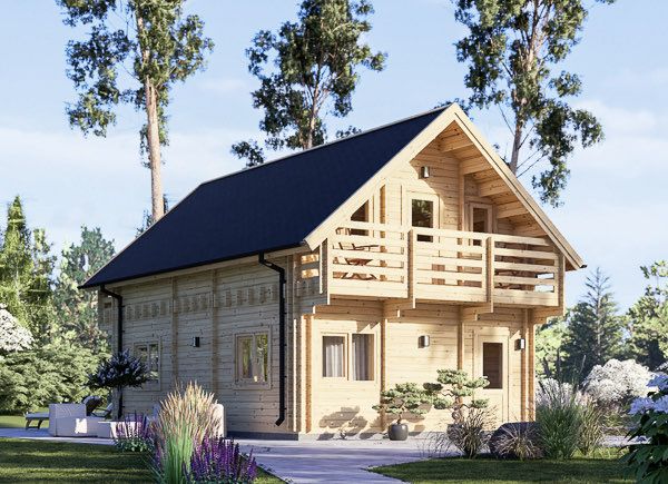 Log Cabin House LANGON S (44+44 mm), 95 m² avp.ui.product_images.thumbnail 1